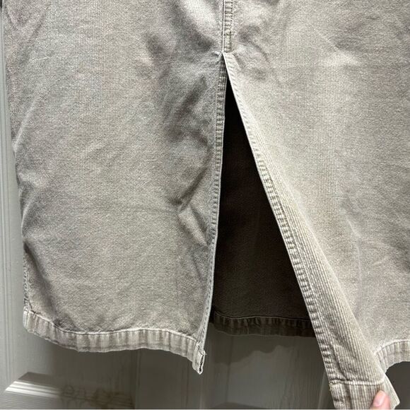 Eddie Bauer Womens 18Petite Corduroy Long Skirt Tan 100% Cotton Modest Back Slit - Picture 4 of 15